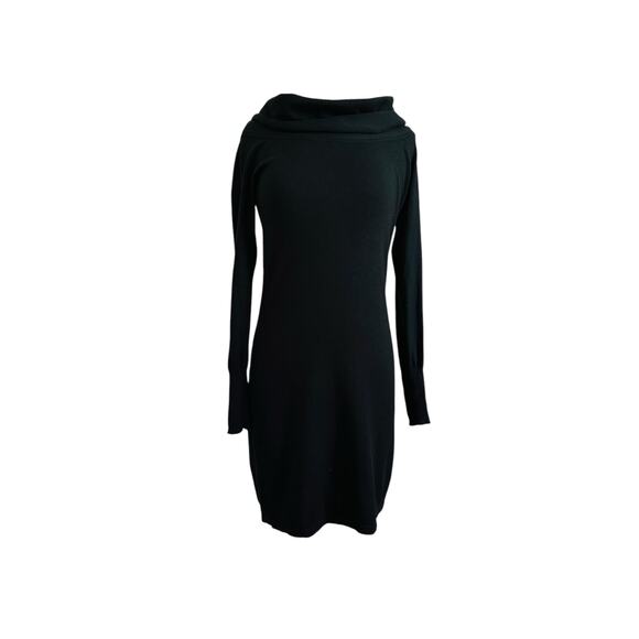 Nicole Miller Merino Wool Off Shoulder Cowl Neck Long Sleeve Knit Sweater Dress - Picture 1 of 8